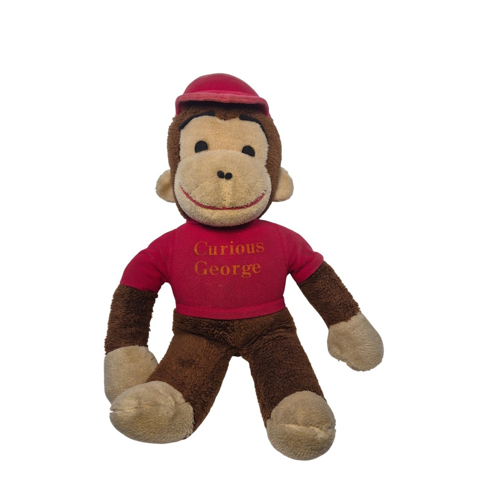 70s VTG Knickerbocker Curious George Monkey Plushie Stuffed Animal Ganz 18" READ